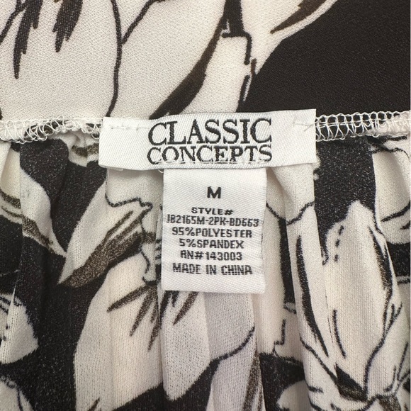 🌸3 for $20🌸 Classic Concepts Floral Pleated Midi Skirt Sz M Career Stretch Vtg! - Picture 4 of 5